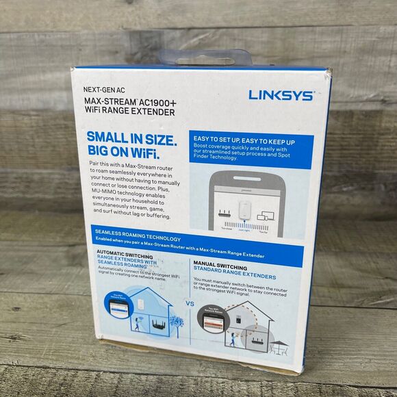 Linksys Max Stream AC1900 Wifi Range Extender Untested As Is - Picture 3 of 9